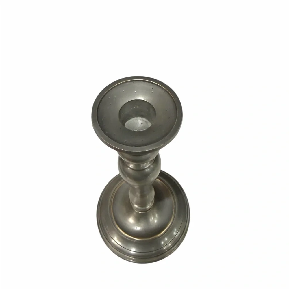 Vintage Restoration Hardware 9” Taper Candle Holder PEWTER made In India
